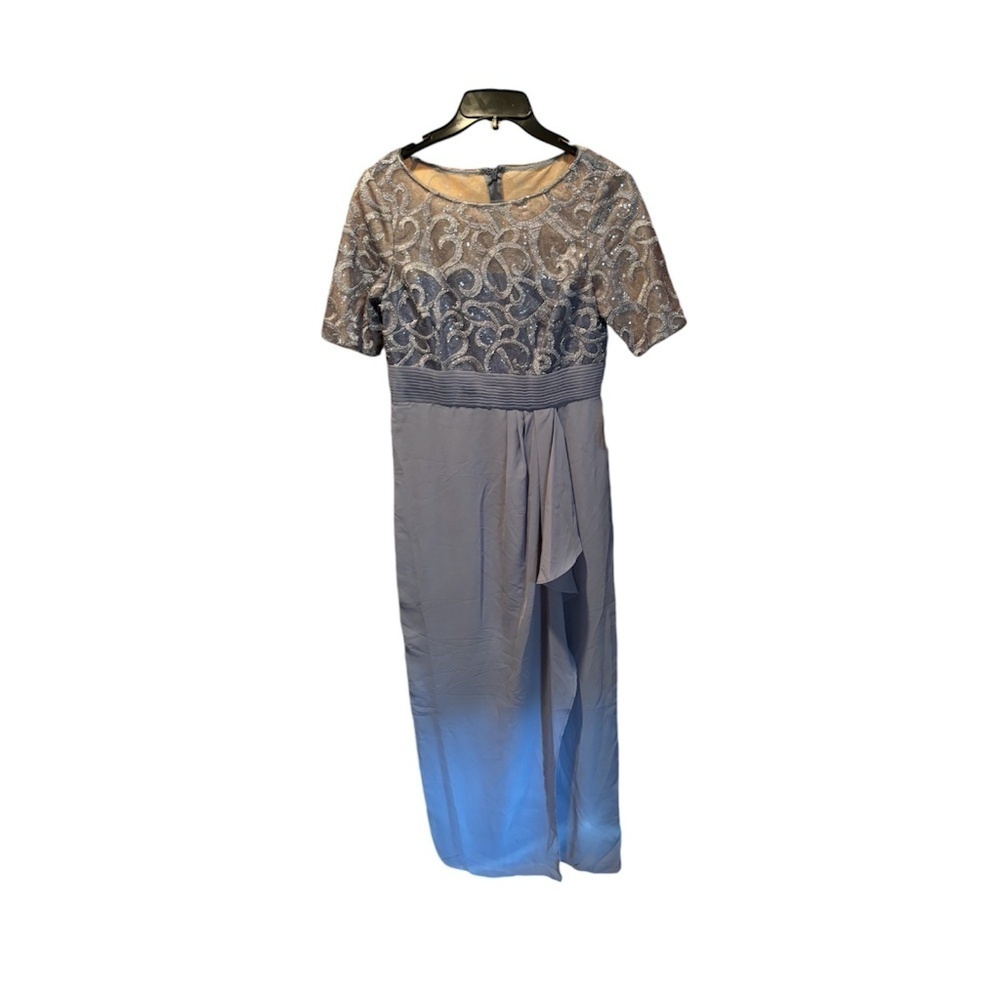 JS Collection Meg Cascade Gown in Shale Size 6 NWT
